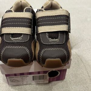 Pediped Brown and Tan Kids Sneakers